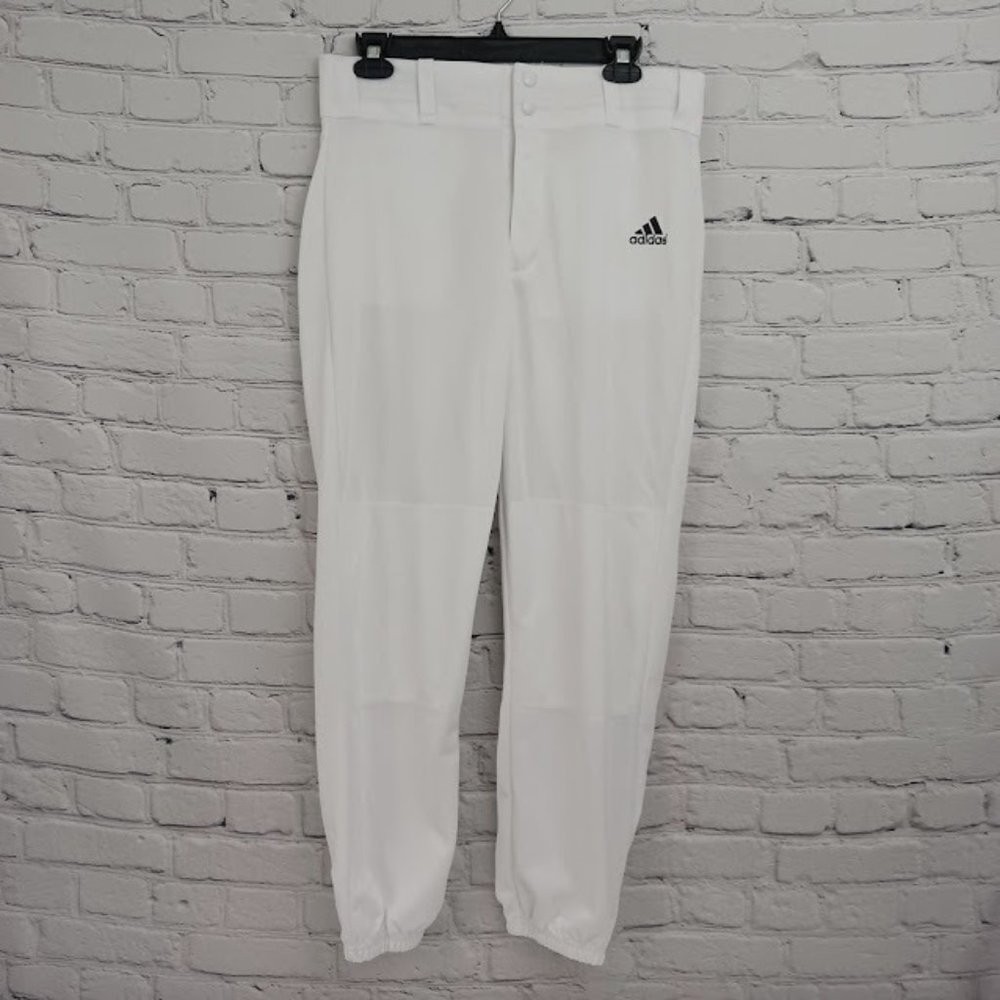 Adidas Climalite Adult Traditional Cut White Baseball Pants Size Medium